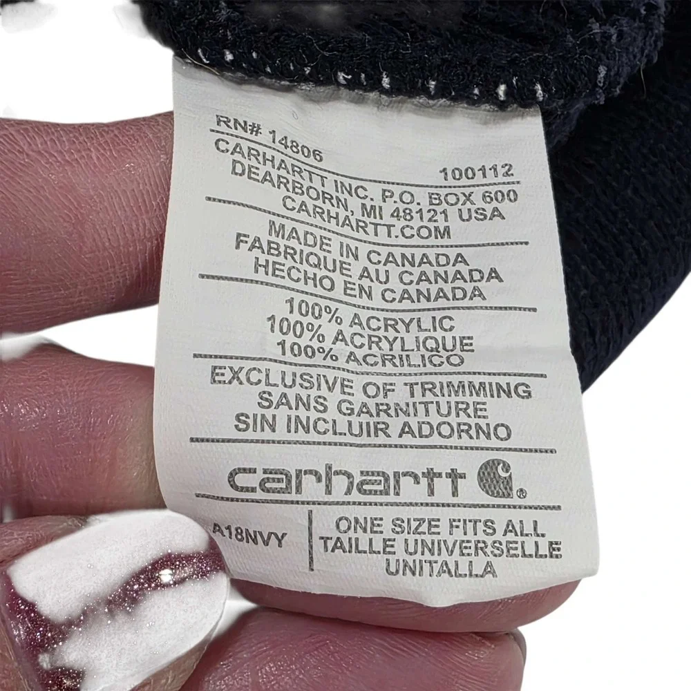Carhartt Watch Beanie Knit Hat Acrylic One Size Fits All Navy‎ Blue Outdoors